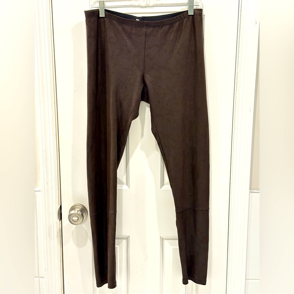 Pete & Greta Johnny Was Brown Faux Suede leggings pants